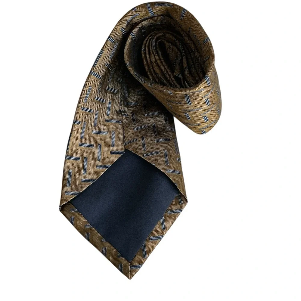 Jos. A. Bank Gold and Blue Patterned Tie